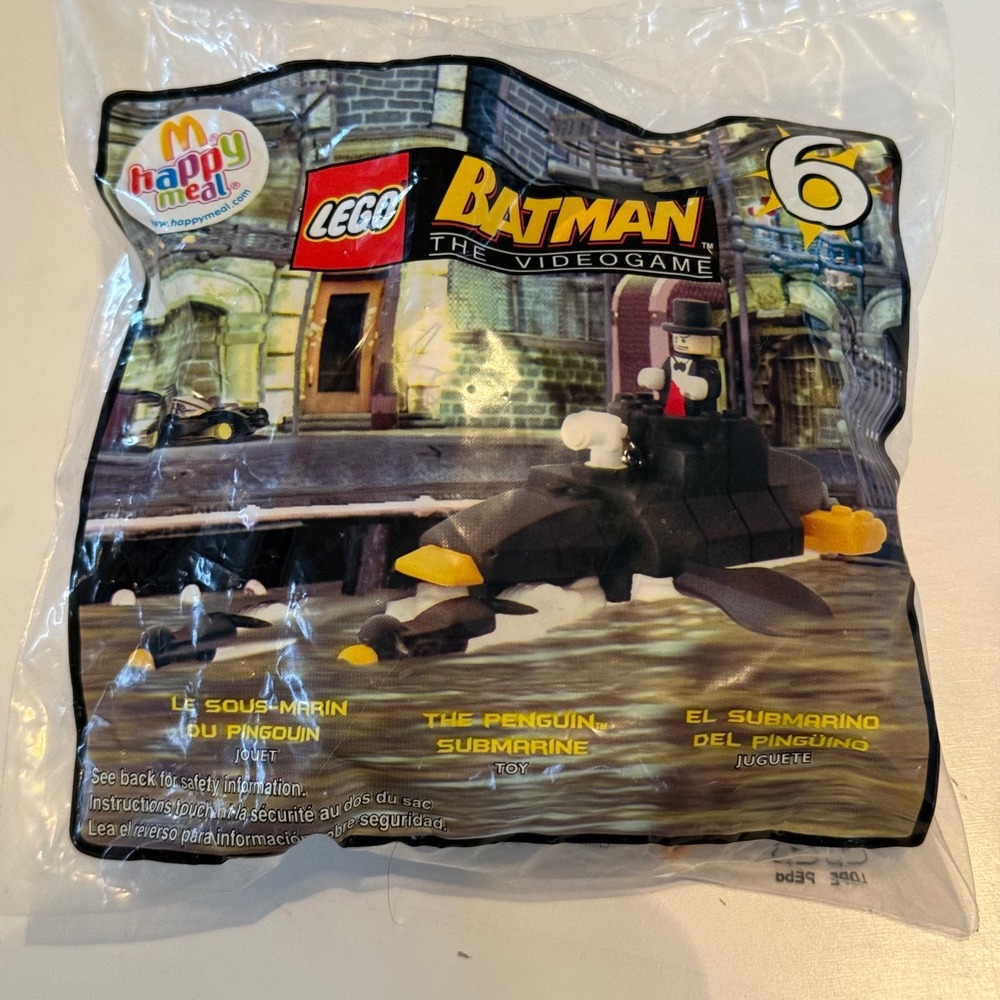 2008 McDonald's LEGO Batman Penguin Submarine Happy Meal Toy #6 New Sealed